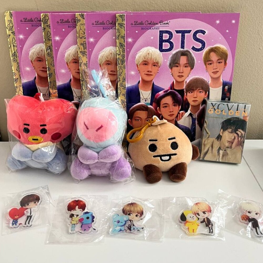 BTS LITTLE GOLDEN BOOK & PLUSHY LOT NWT